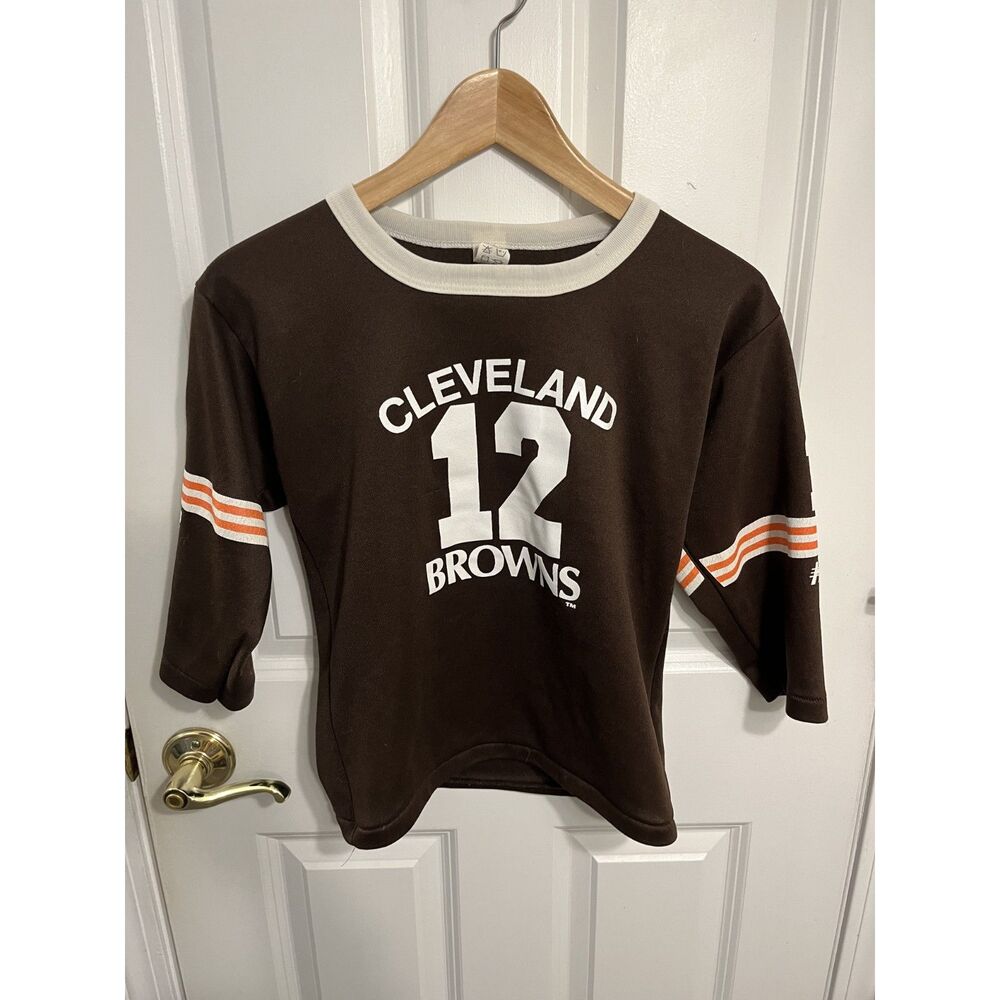 Vintage Hutch Cleveland Browns Youth Jersey #12 Size Medium